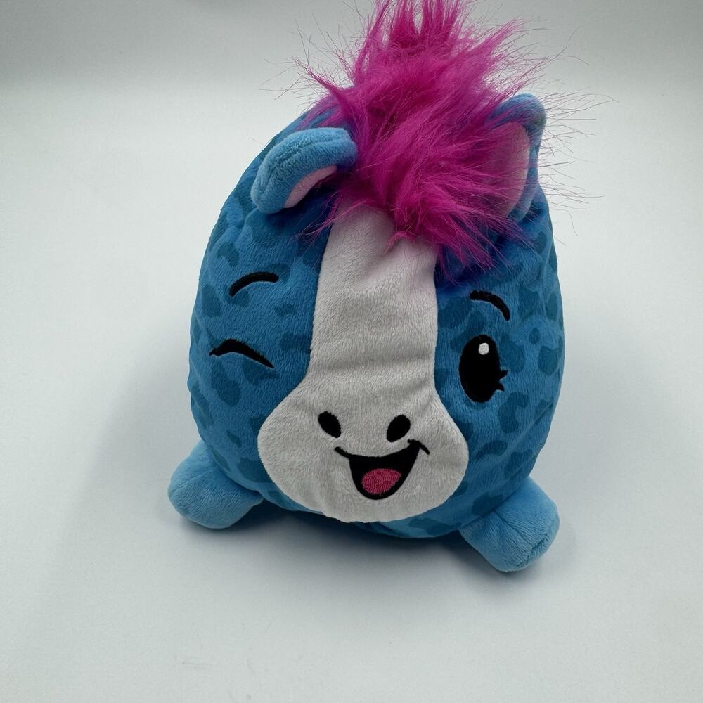 Moose Pikmi Pops Surprise Polo The Flashy Pony Squishable Blue Plush 10‎ inch
